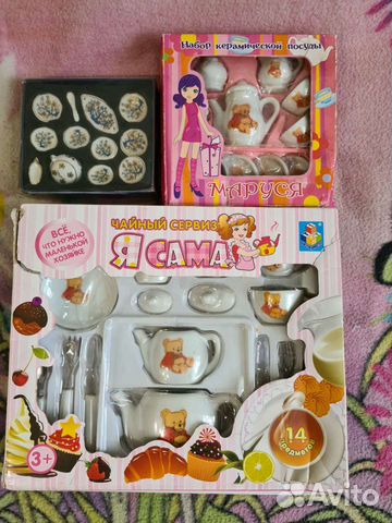Игрушечные наборы керамической посуды