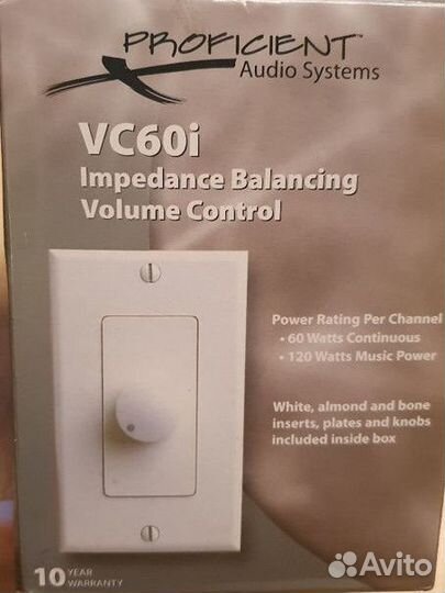 Регулятор громкости Proficient VC60i White -85проц
