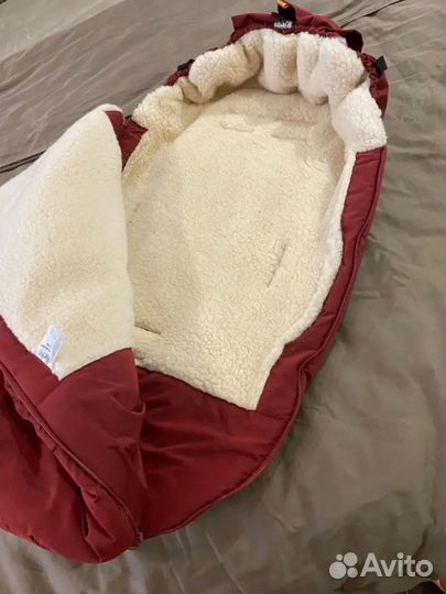 Зимний конверт в коляску на овчине