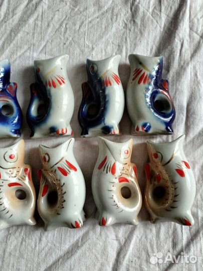 Рюмки СССР фарфор рыбки