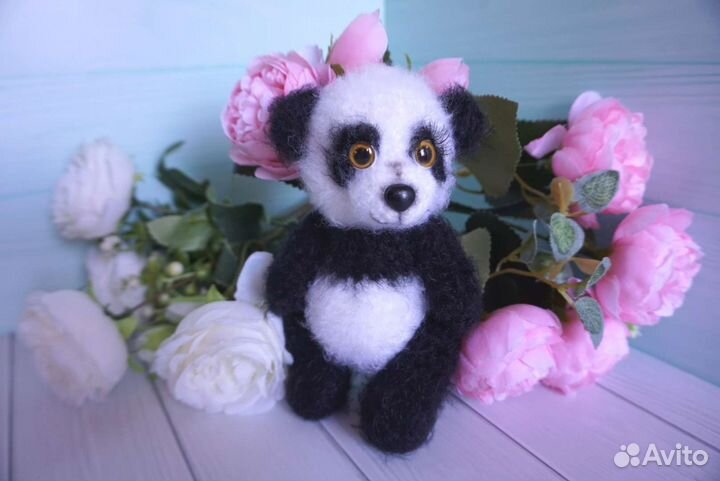 Вязаная игрушка. Панда