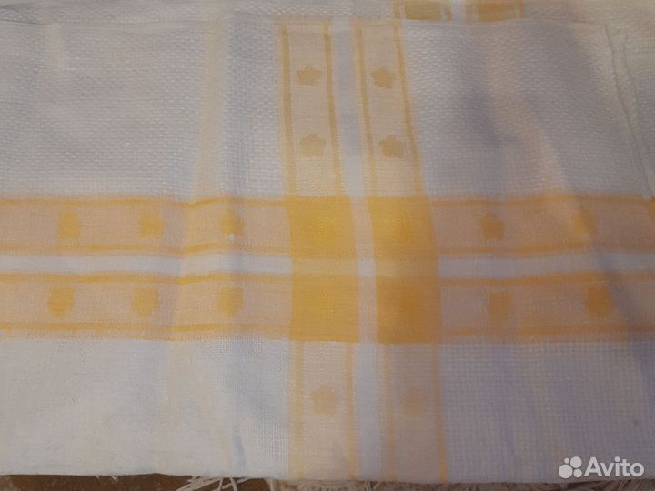 Скатерти розовая и жёлтая СССР