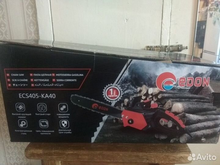 Электрический пила цепная едон