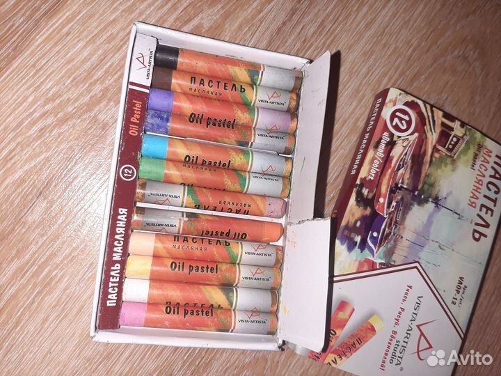 Масляная пастель, 12шт