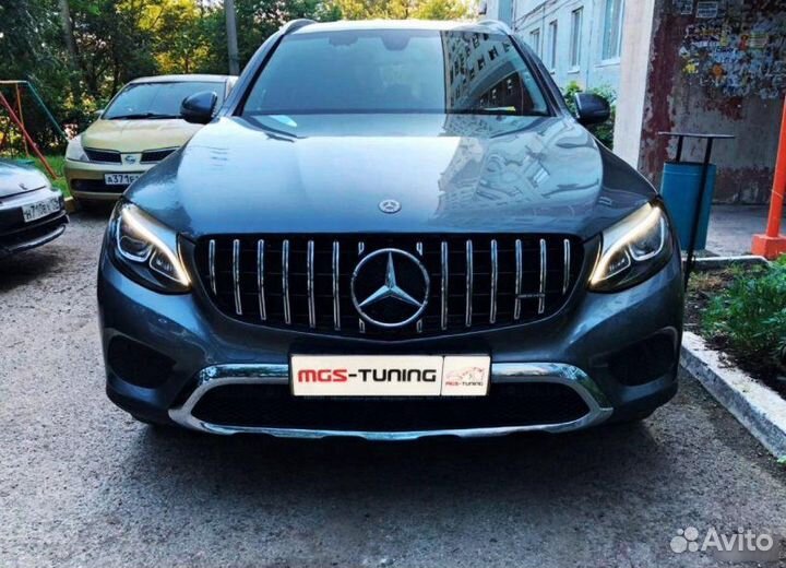 Решетка радиатора Mercedes GLC GT Без камеры