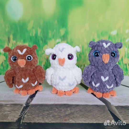 Вязаные игрушки корги, сова, змея, йода, нюхлер