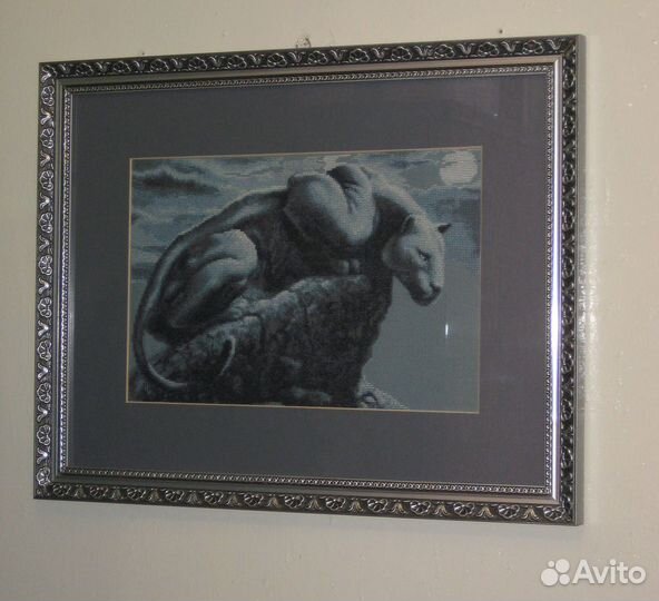 Вышитая картина крестом -Пантера