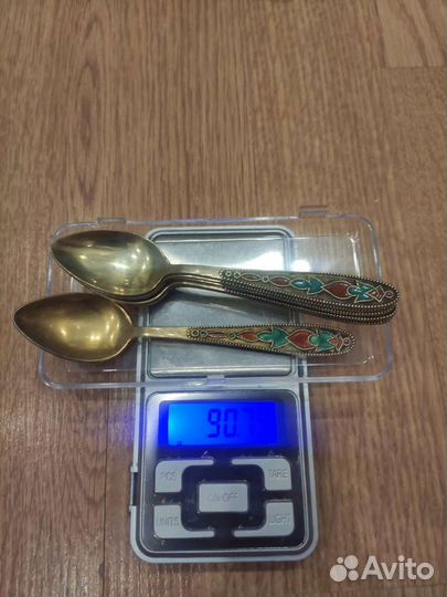 Серебряные ложки эмаль