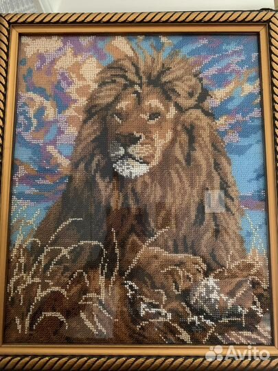 Картинка « Лев» из бисера