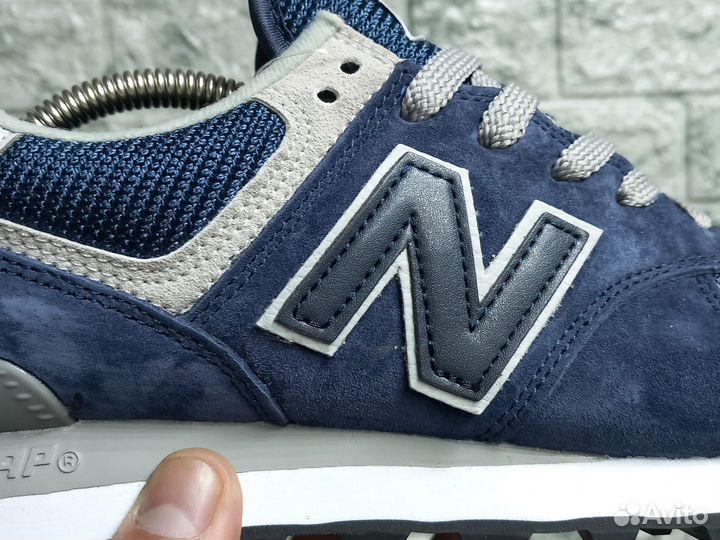 Кроссовки new balance 574 кожаные мужские премиум