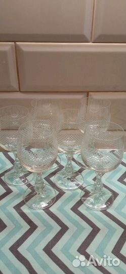 Хрустальные фужеры, рюмки, стопки. СССР