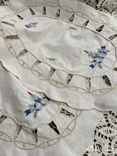 Салфетки-плейсматы с вышивкой, винтаж