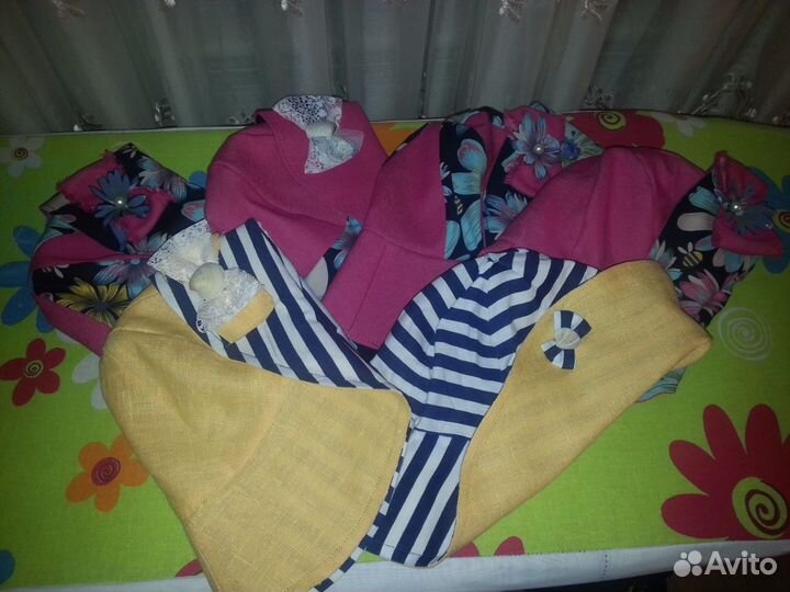 Шапки Взрослые и Детские,панамки ручной работы