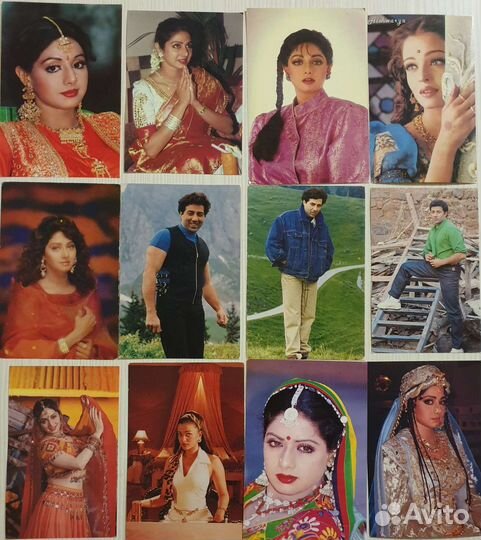 Открытки с индийскими актерами