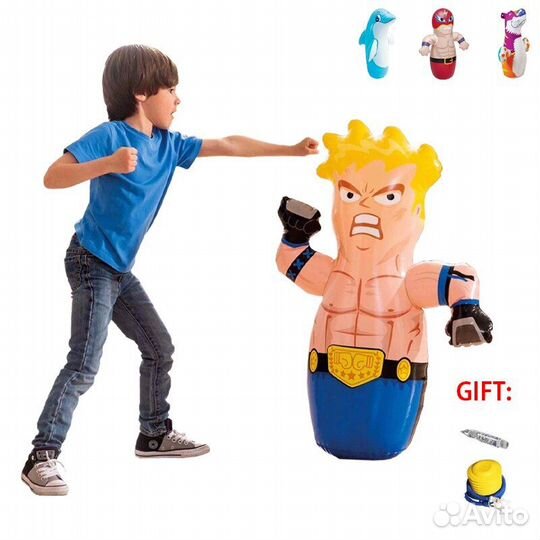 Груша боксерская надувная неваляшка-тренажер