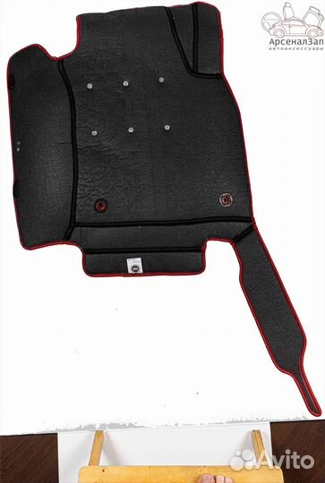 3D коврики из экокожи Toyota Camry бордового цвета