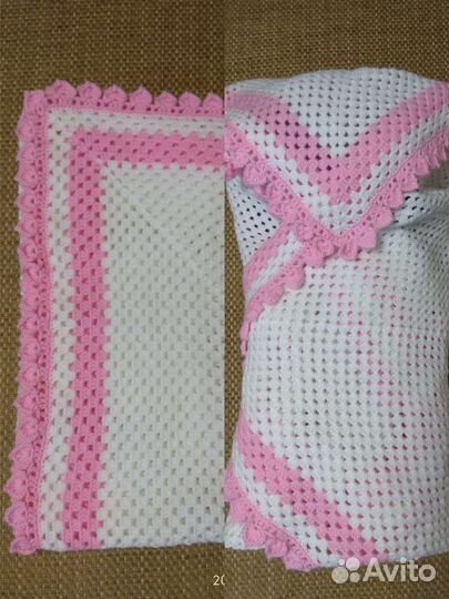 Плед детский вязаный ручная работа