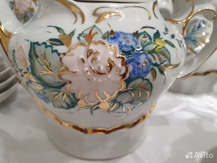 Сервиз чайный и сервиз кофейный. Тончайший фарфор