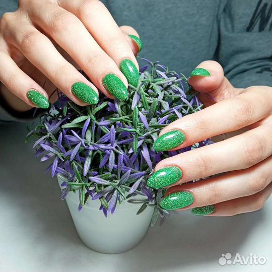 Маникюр + укрепление + покрытие гельлаком + дизайн