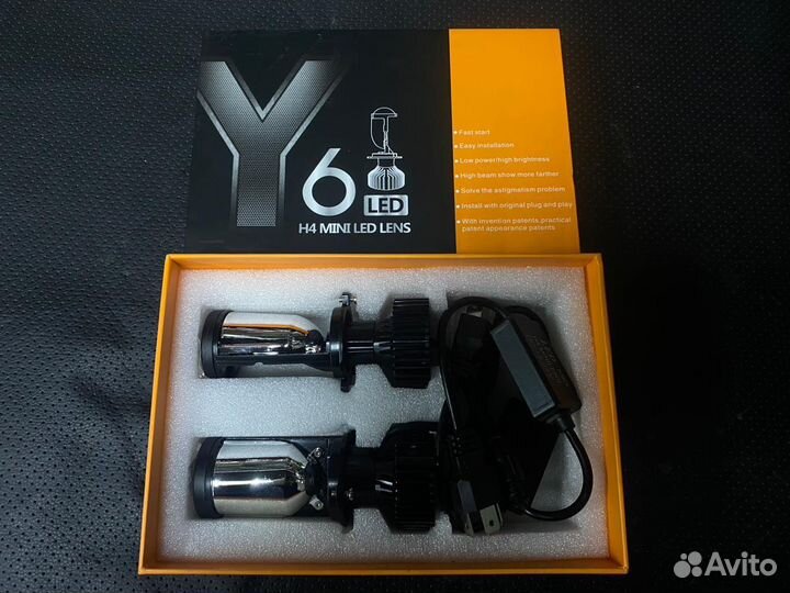 Светодиодные mini линзы h4