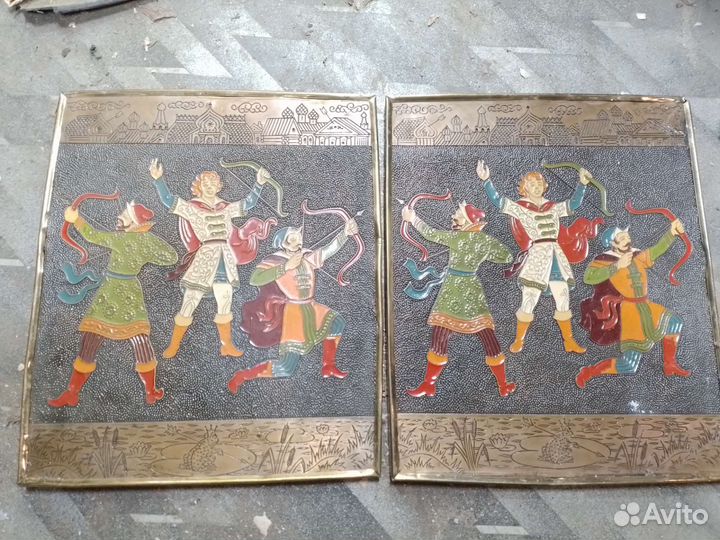 Панно чеканка на меди СССР