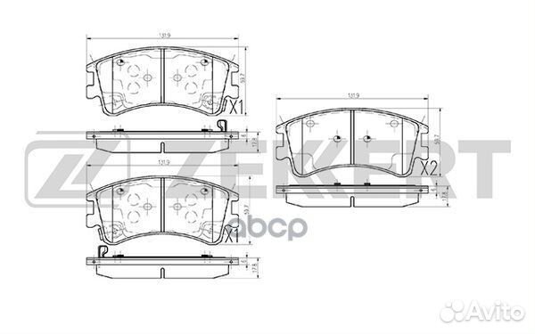Колодки торм. диск. передн. Mazda 6 02- bs-2064