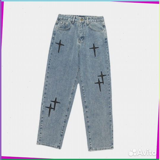 Штаны карго Y2K с крестами (Номер Арт: 97881)