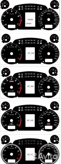 Шкалы приборной панели ауди а4 б6 б7