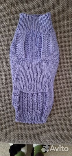 Жилетка вязаная на собачку, ручная работа