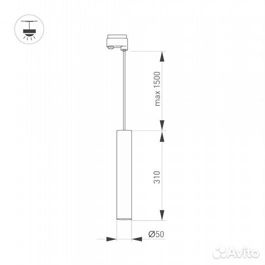 Трековый светодиодный светильник Arlight LGD-Pipe