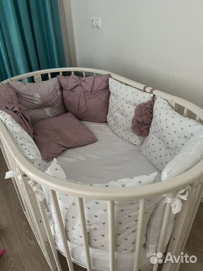 Бортики в кроватку и болдахин