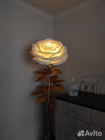 Торшер (ночник) напольный Роза из изолона
