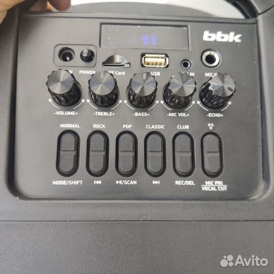 Колонка BBK BTA802 50вт/микрофон/подсветка