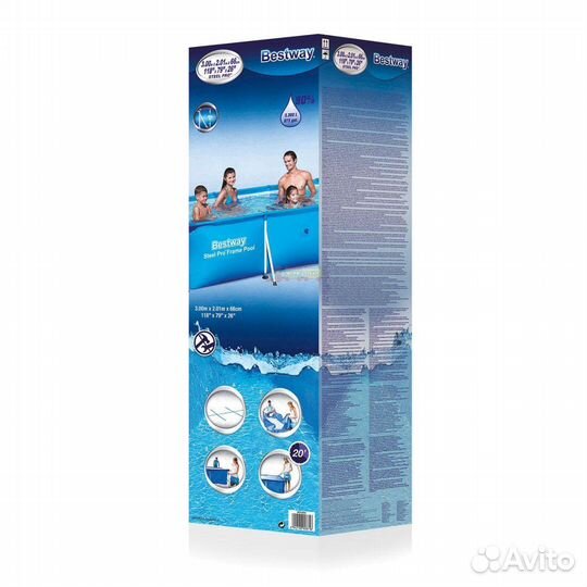 Каркасный бассейн BestWay Steel Pro 300x201x66 см
