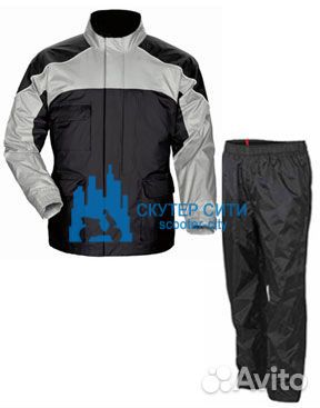 Дождевик (куртка+брюки) vega чёрный/серый S (Арт.0