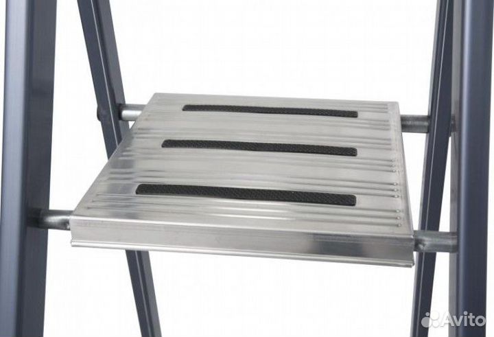 Стремянка алюминиевая krause monto securo 7 ступеней (анодированная) 126450