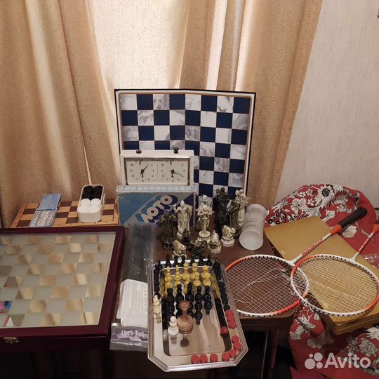 Шахматы, домино, шашки, лото, нарды, бадминтон