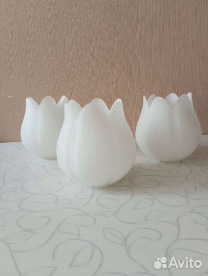 Плафоны для люстры, 3шт, белый