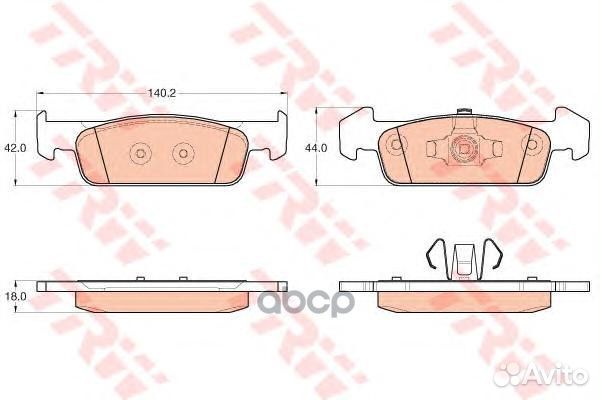 Колодки передние REN logan II(логан 2),sandero