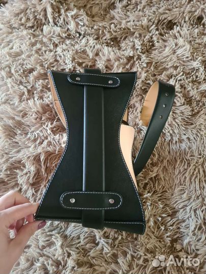 Ремень пояс женский нат кожа