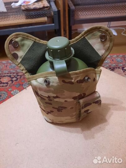 Фляга армейская нато с подсумком мультикам