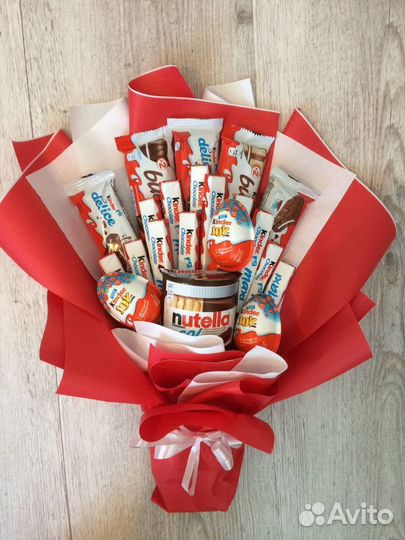 Съедобные букеты, коробки и корзины со сладостями