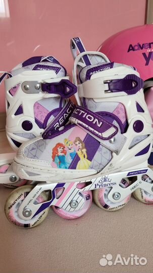 Ролики раздвижные reaction 26-31 и комплект защиты