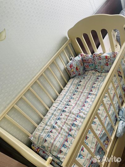 Детская кроватка 120 60 с матрасом