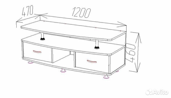 Тумба телевизионная тв-13