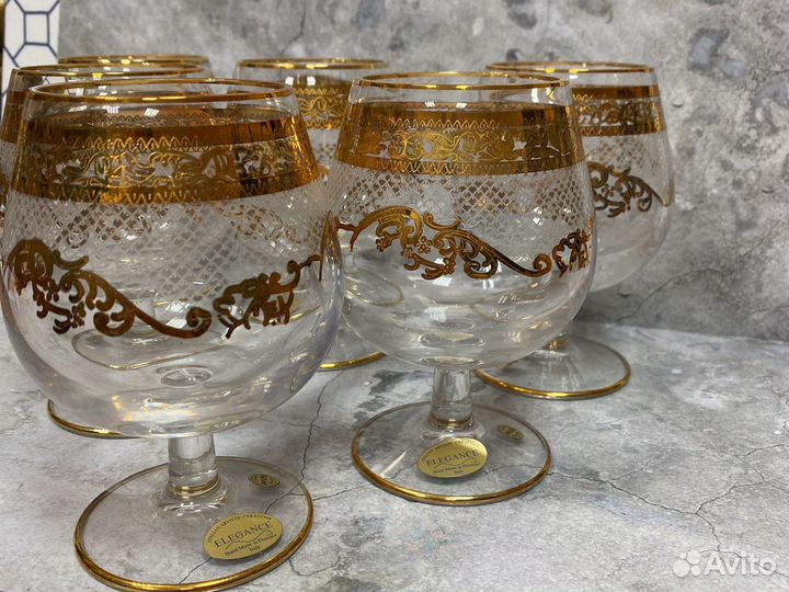 Бокалы для бренди, коньяка Италия хрусталь