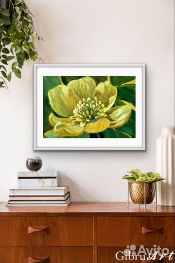 Картина маслом Желтый цветок