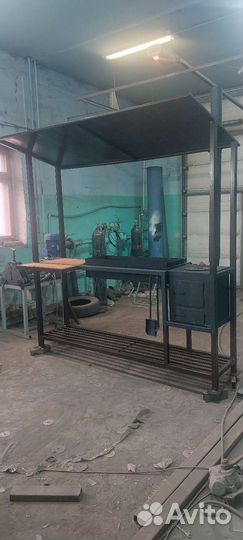 Мангальная зона под крышей