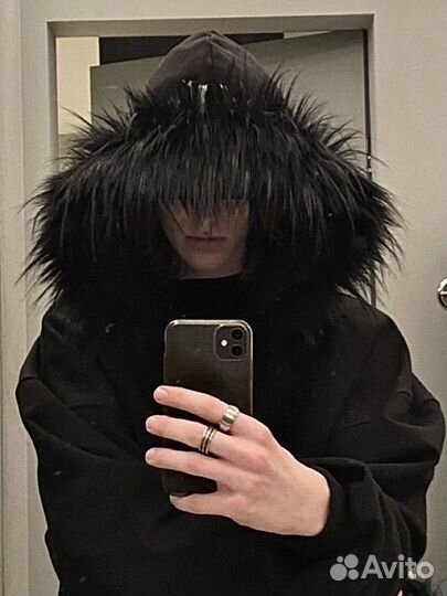 Зип-худи с мехом как у Destroy Lonely y2k opium