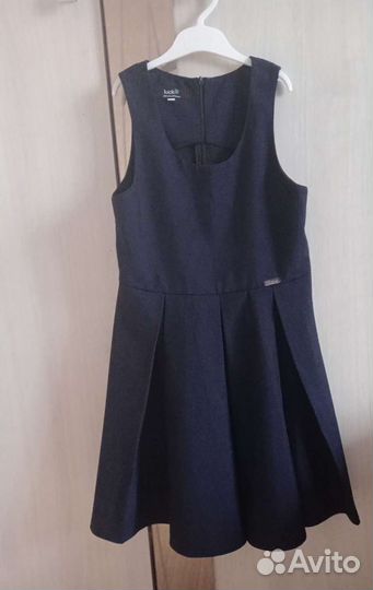 Школьный сарафан синий 128рост